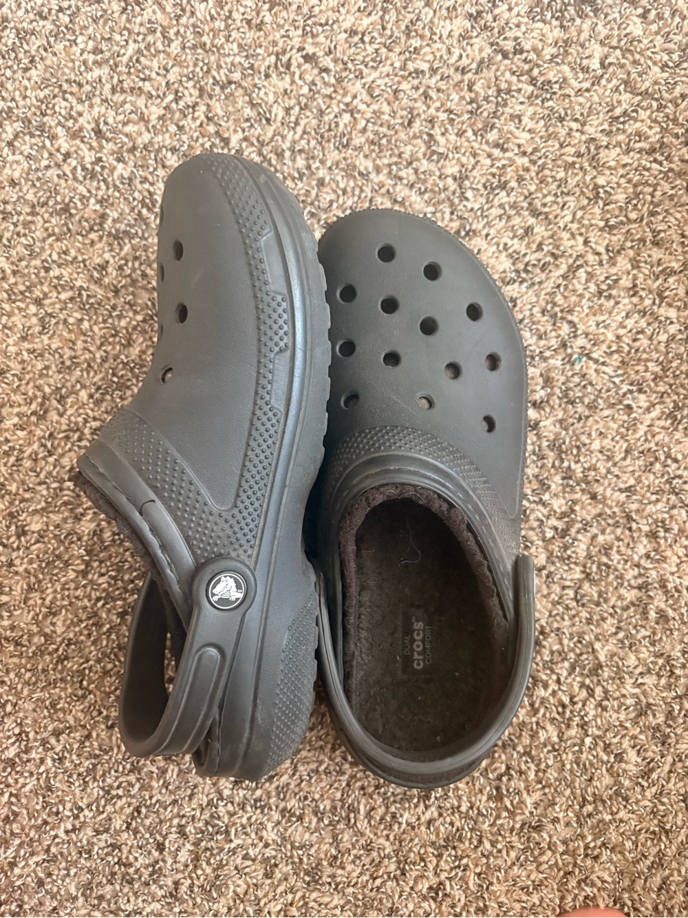 CROCS Women's Black Classic Lined Clog Mules